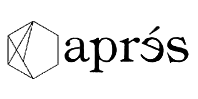 Logo featuring a geometric shape and the word "après" in stylized font.