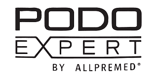 Logo for Podoexpert by Allpremed, featuring bold, modern text design.