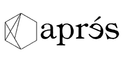 Logo featuring a geometric shape and the word "après" in stylized font.