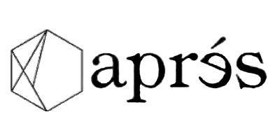 Logo featuring a geometric shape and the word "après" in stylized font.