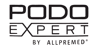 Logo for Podoexpert by Allpremed, featuring bold, modern text design.